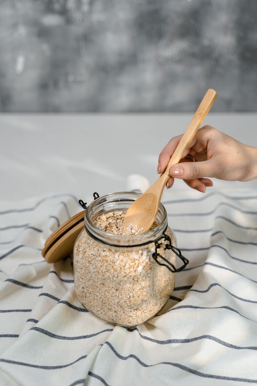 make ahead breakfast prep day with jars containers and freezer packs on the counter