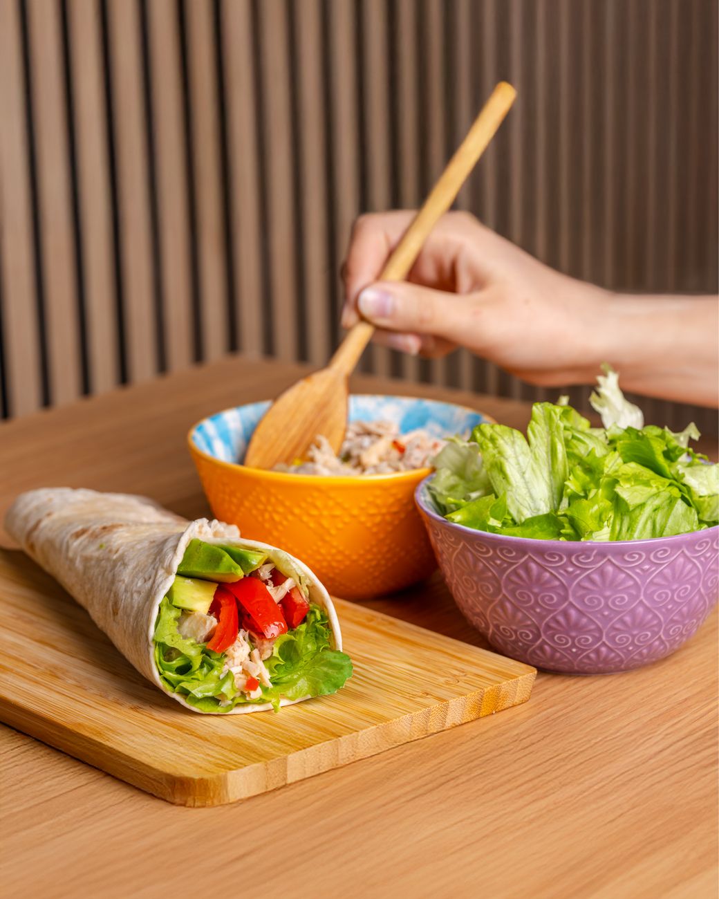 make ahead work lunch wraps and bowls prepped in containers